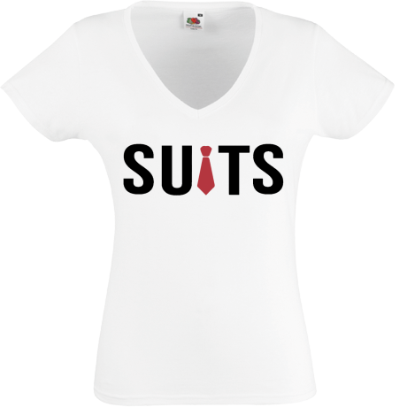 Koszulka damska w serek „Suits”