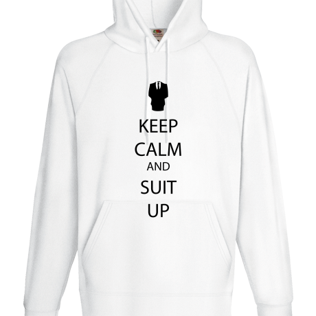 Bluza z kapturem „Keep Calm and Suit Up”