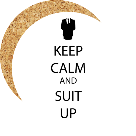 Podkładka pod kubek „Keep Calm and Suit Up”