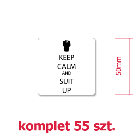 Wlepka „Keep Calm and Suit Up”