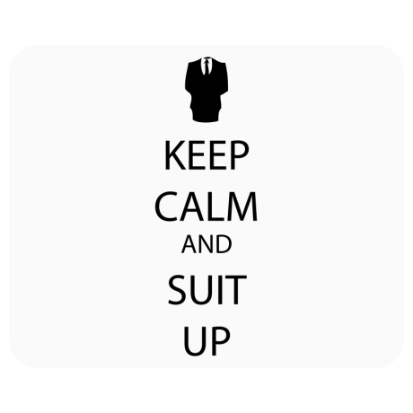 Podkładka pod mysz „Keep Calm and Suit Up”