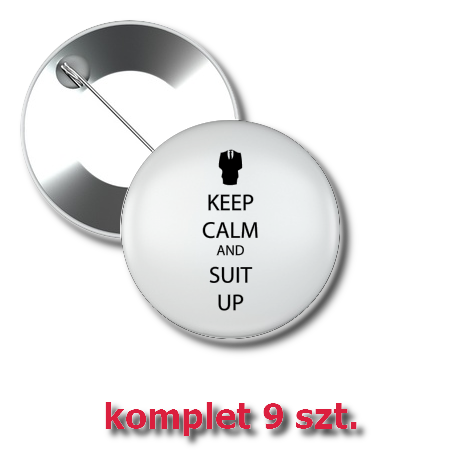 Przypinka „Keep Calm and Suit Up”