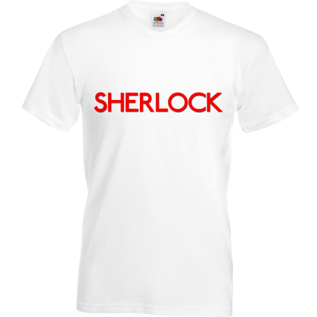 Koszulka w serek „Sherlock Logo”