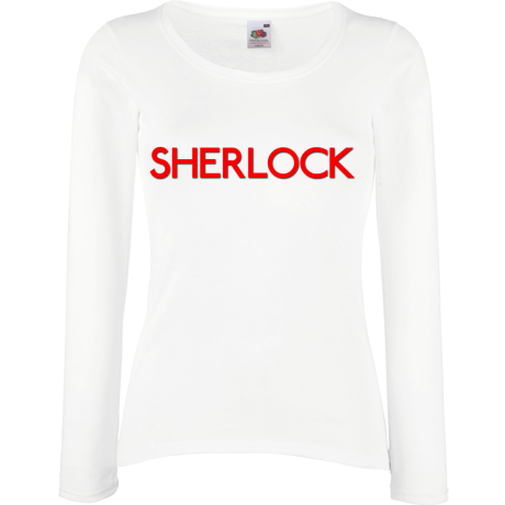 Koszulka damska z długim rękawem „Sherlock Logo”