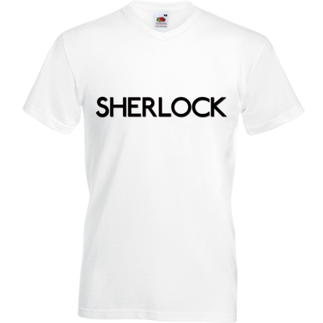 Koszulka w serek „Sherlock Logo 2”
