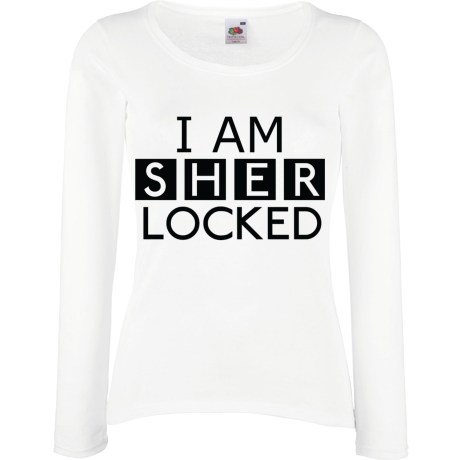 Koszulka damska z długim rękawem „I Am Sherlocked”