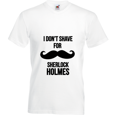 Koszulka w serek „I Don’t Shave For Sherlock Holmes 2”