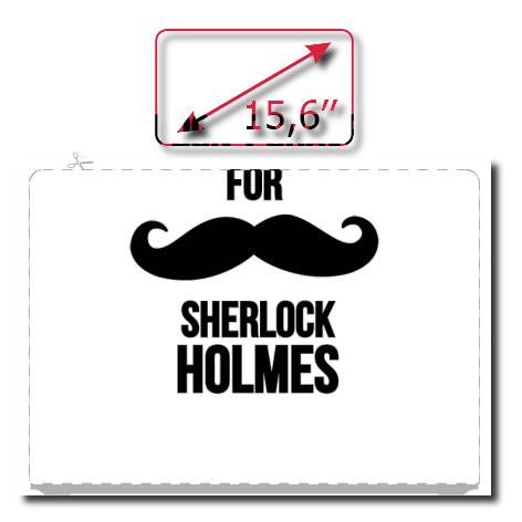 Naklejka na laptop „I Don’t Shave For Sherlock Holmes 2”
