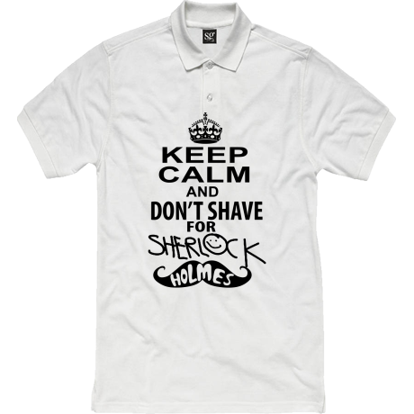 Polo damskie „Keep Calm And I Don’t Shave For Sherlock Holmes”