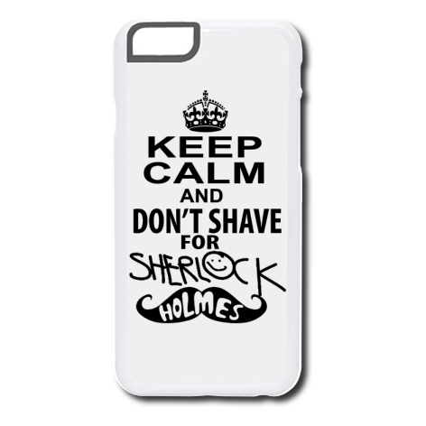 Etui na iPhone „Keep Calm And I Don’t Shave For Sherlock Holmes”