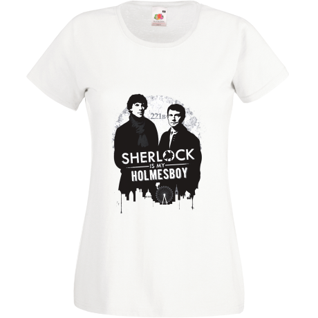 Koszulka damska „Sherlock is My Holmesboy”