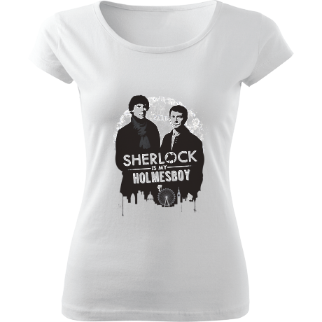 Koszulka damska fit „Sherlock is My Holmesboy”