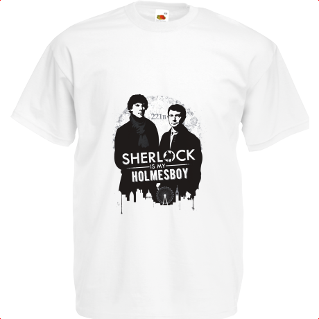 Koszulka dziecięca „Sherlock is My Holmesboy”