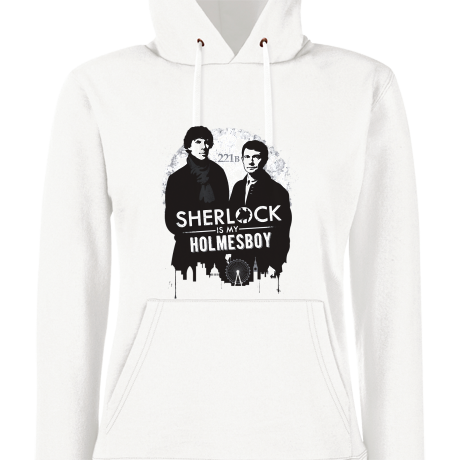 Bluza damska z kapturem „Sherlock is My Holmesboy”