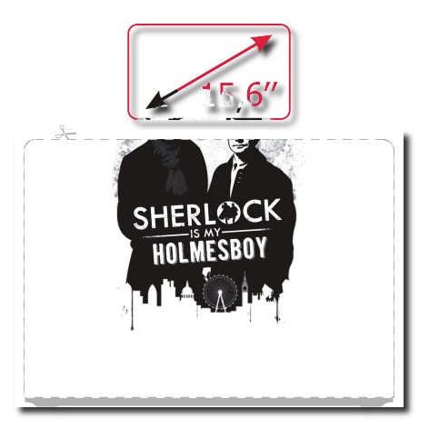Naklejka na laptop „Sherlock is My Holmesboy”
