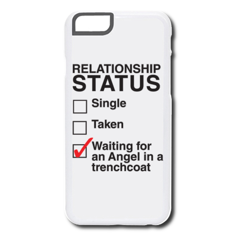 Etui na iPhone „Waiting for an Angel in a Trenchcoat”