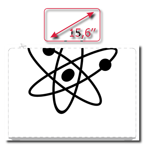 Naklejka na laptop „Atom”
