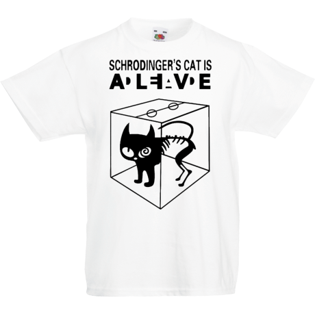 Koszulka dla malucha „Schrodinger’s Cat Is Alive”