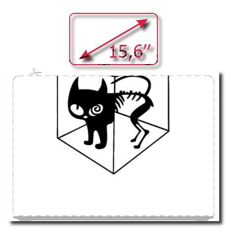 Naklejka na laptop „Schrodinger’s Cat”