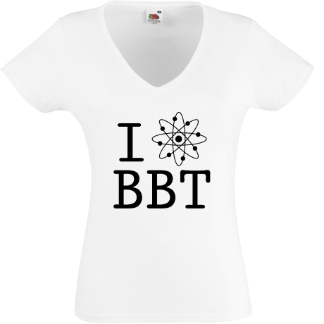 Koszulka damska w serek „I Love BBT”