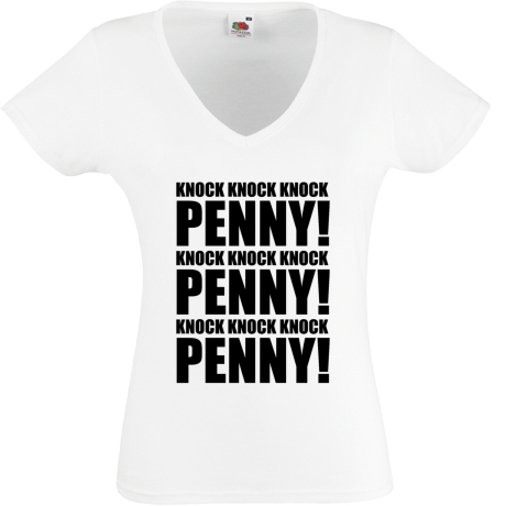 Koszulka damska w serek „Knock Knock Knock Penny”