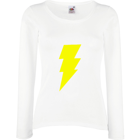 Koszulka damska z długim rękawem „Captain Marvel Flash Logo”
