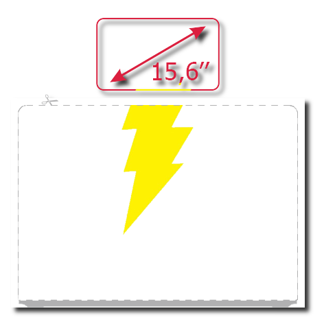Naklejka na laptop „Captain Marvel Flash Logo”