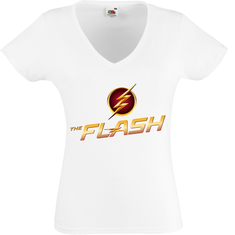 Koszulka damska w serek „The Flash Logo 2”