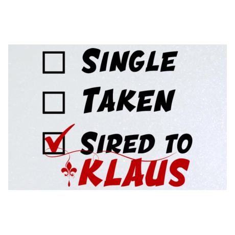 Blacha „Sired to Klaus”