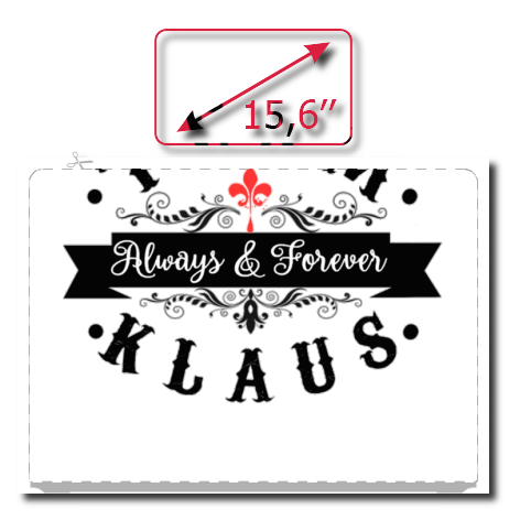 Naklejka na laptop „Team Klaus”