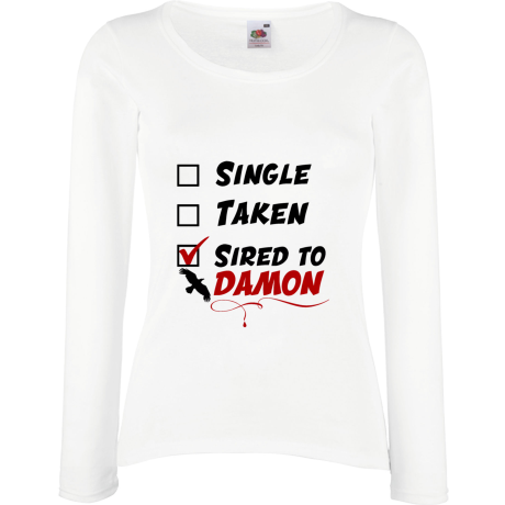 Koszulka damska z długim rękawem „Sired to Damon”