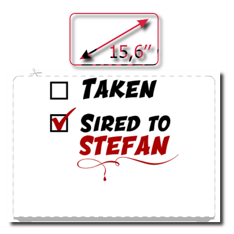 Naklejka na laptop „Sired to Stefan”