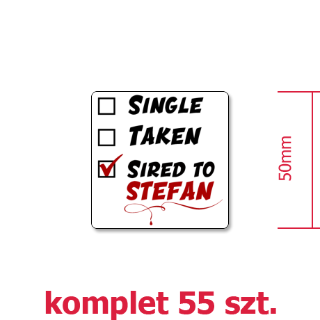 Wlepka „Sired to Stefan”