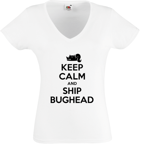Koszulka damska w serek „Keep Calm and Ship Bughead”