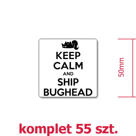 Wlepka „Keep Calm and Ship Bughead”