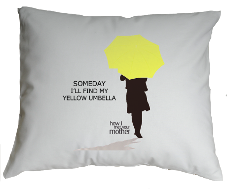 Poduszka „Someday I’ll Find My Yellow Umbrella”