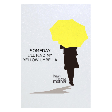 Blacha „Someday I’ll Find My Yellow Umbrella”