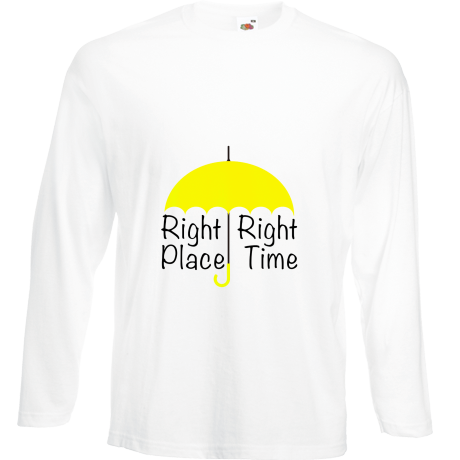 Koszulka z długim rękawem „Right Place Right Time”