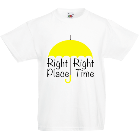 Koszulka dla malucha „Right Place Right Time”