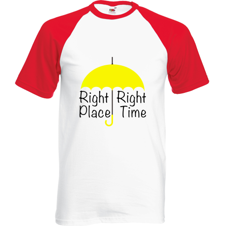 Koszulka bejsbolówka „Right Place Right Time”