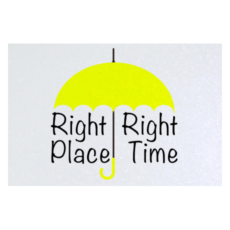 Blacha „Right Place Right Time”