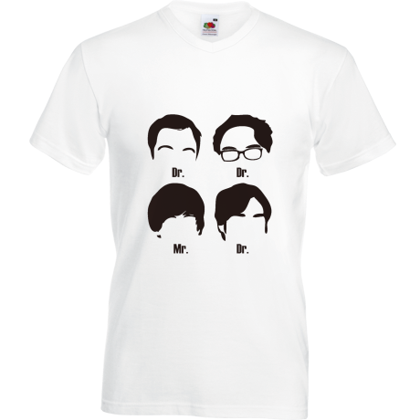 Koszulka w serek „3 x Dr. & Mr.”