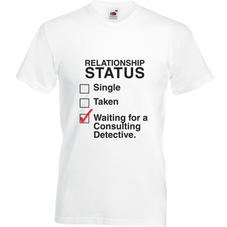 Koszulka w serek „Waiting for a Consulting Detective”