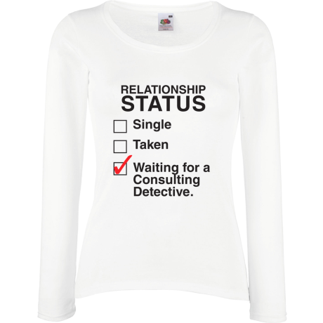 Koszulka damska z długim rękawem „Waiting for a Consulting Detective”