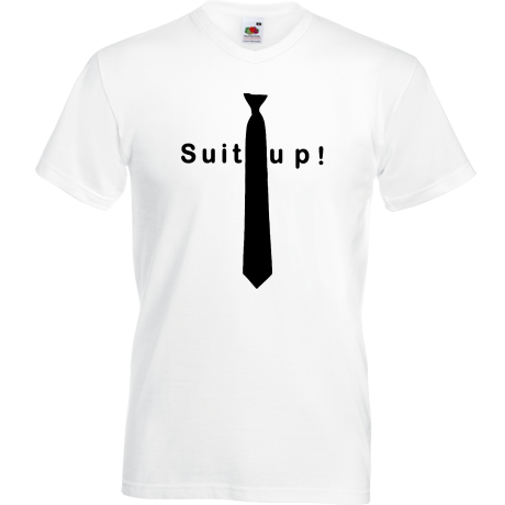 Koszulka w serek „Suit Up!”