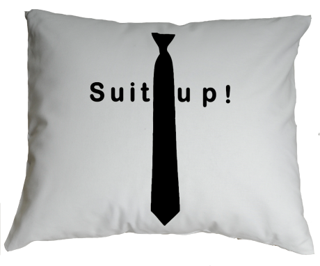 Poduszka „Suit Up!”