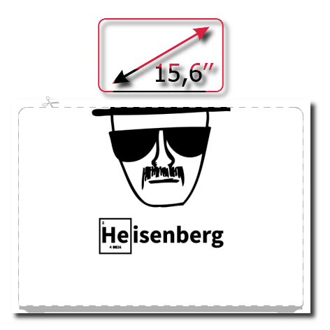 Naklejka na laptop „He Heisenberg”