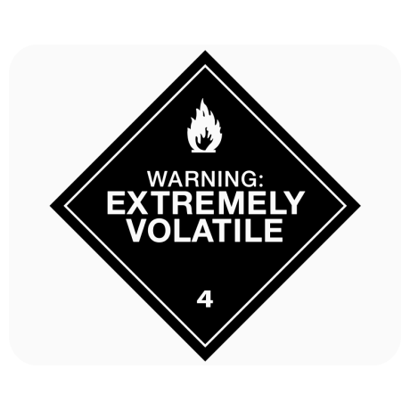 Podkładka pod mysz „Warning Extremely Volatile”