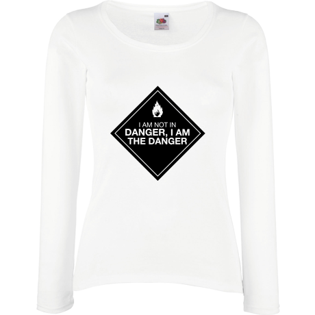 Koszulka damska z długim rękawem „I am the Danger”
