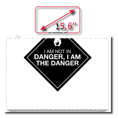 Naklejka na laptop „I am the Danger”